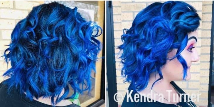 blue hair color hair salon cumming ga